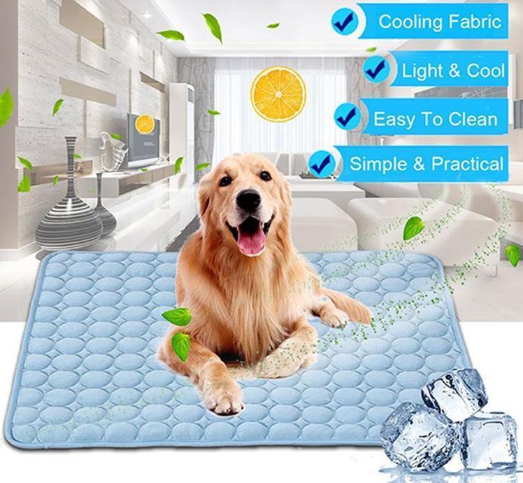 Summer Cooling Pad for Dogs & Cats – Ice Silk Pet Bed