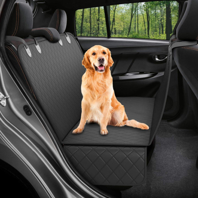 Dog Car Seat Cover with Mesh Window – Waterproof, Non-Slip & Travel-Ready