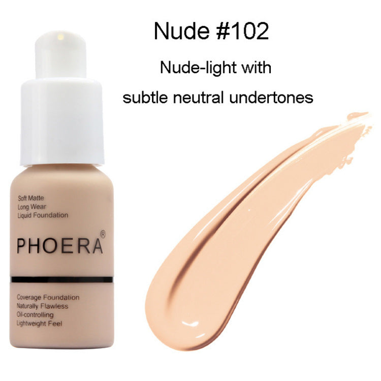 Matte Liquid Foundation – Oil Control, Full Coverage, and Natural Finish Concealer Cream for Flawless Skin