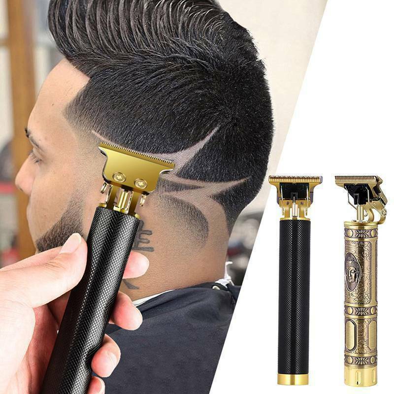 Professional Cordless Hair Clippers & Beard Trimmer – T-Blade Outliner, 0mm Precision Shaver for Men, Rechargeable USB Grooming Machine