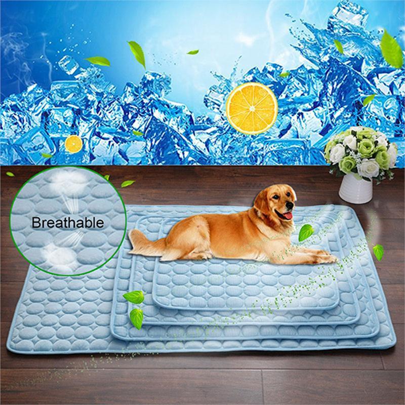 Summer Cooling Pad for Dogs & Cats – Ice Silk Pet Bed