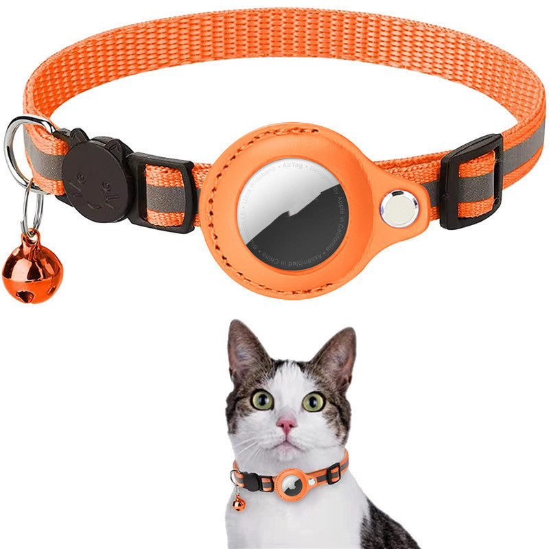 Reflective AirTag Collar for Dogs & Cats — Waterproof, Safe & Stylish