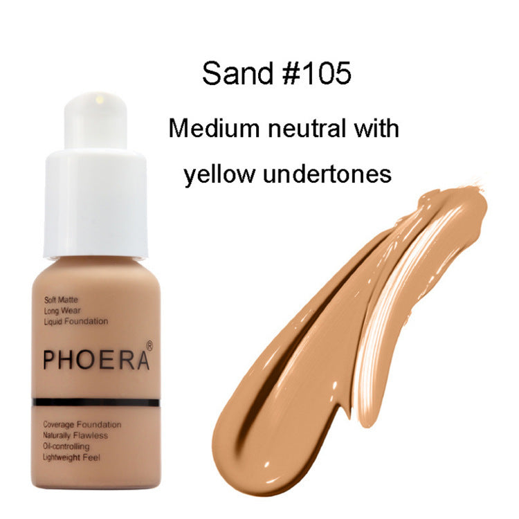 Matte Liquid Foundation – Oil Control, Full Coverage, and Natural Finish Concealer Cream for Flawless Skin