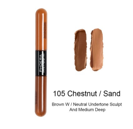 2-in-1 Double Head Liquid Concealer – Full Coverage, Natural Finish & Brightening Formula for All Skin Types