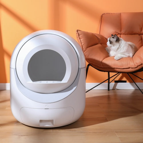 Smart Automatic Cat Litter Box,Automatic Scooping And Odor Removal, App Control, Support 5G 2.4G WiFi For Multiple Cats, Double Odor Removal