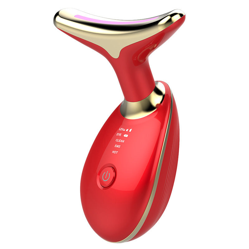 EMS Thermal Neck Lifting Massager – Electric Microcurrent Wrinkle Remover with LED Therapy