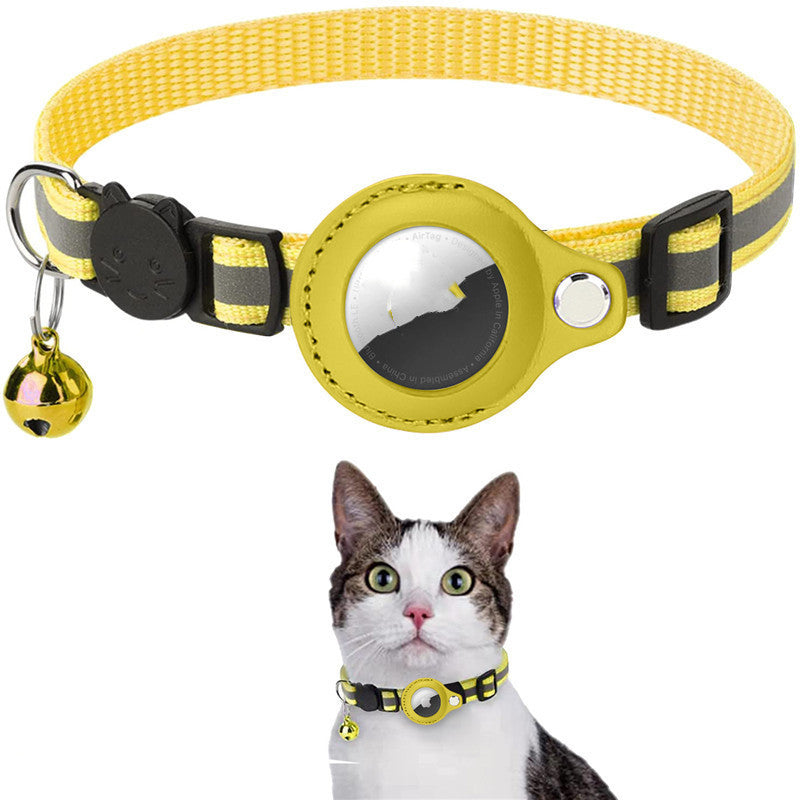 Reflective AirTag Collar for Dogs & Cats — Waterproof, Safe & Stylish