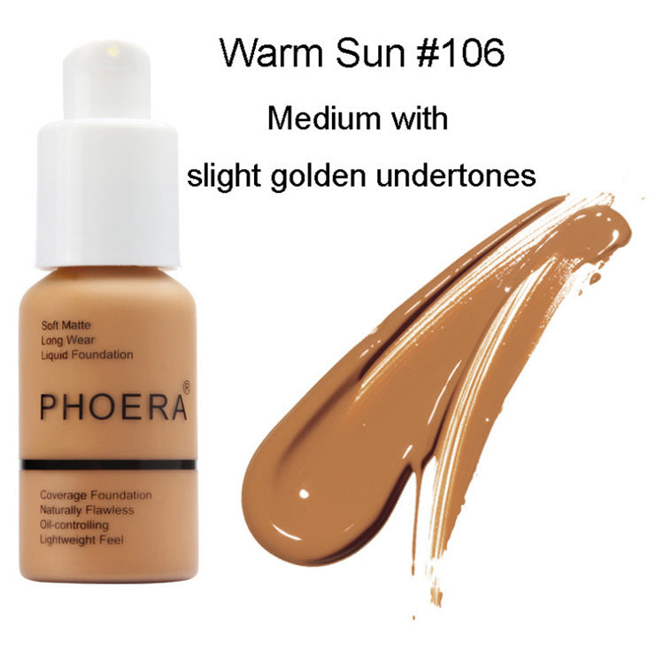 Matte Liquid Foundation – Oil Control, Full Coverage, and Natural Finish Concealer Cream for Flawless Skin