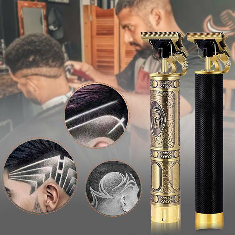Professional Cordless Hair Clippers & Beard Trimmer – T-Blade Outliner, 0mm Precision Shaver for Men, Rechargeable USB Grooming Machine