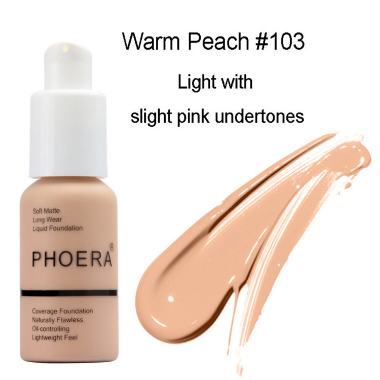Matte Liquid Foundation – Oil Control, Full Coverage, and Natural Finish Concealer Cream for Flawless Skin