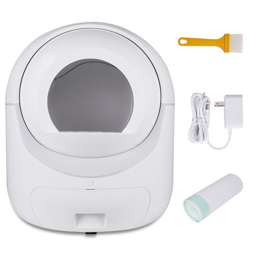Smart Automatic Cat Litter Box,Automatic Scooping And Odor Removal, App Control, Support 5G 2.4G WiFi For Multiple Cats, Double Odor Removal