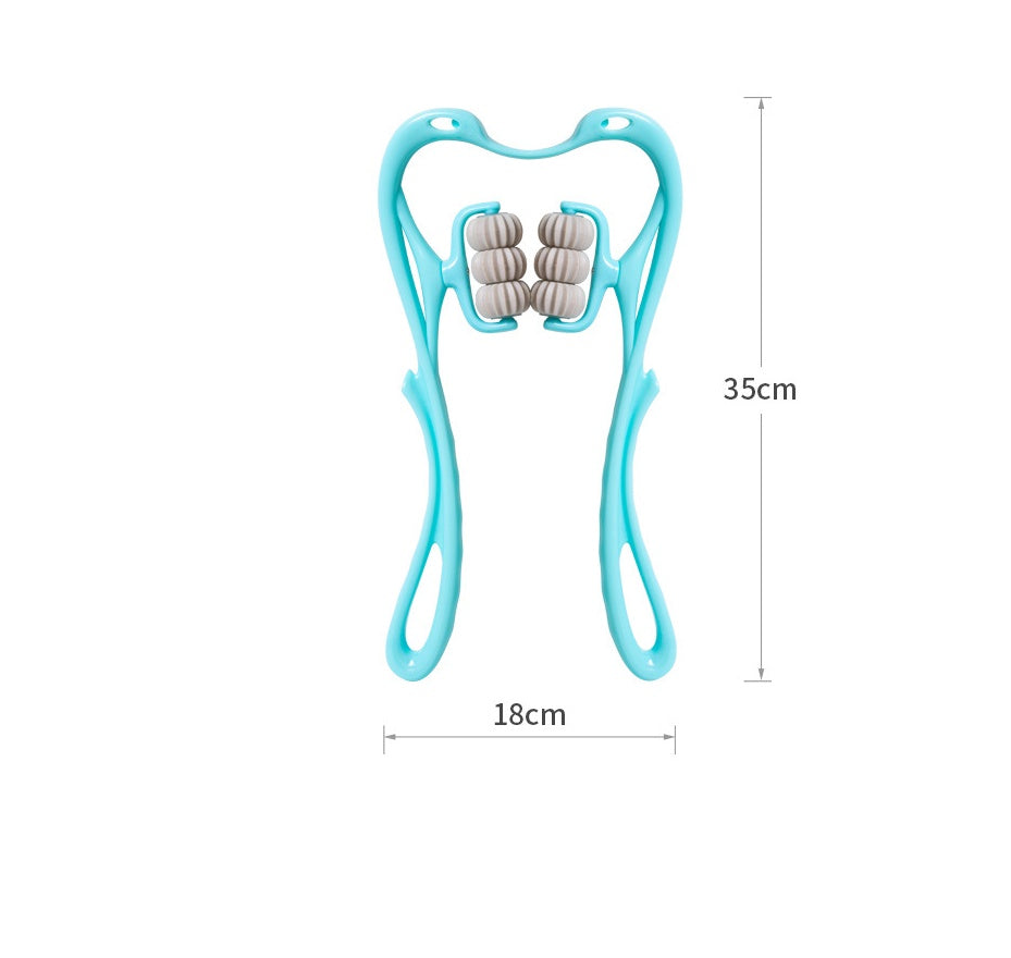 Manual Six-Wheel Neck Massager – Multifunctional Roller Tool for Muscle Relief, Relaxation & Pain Reduction