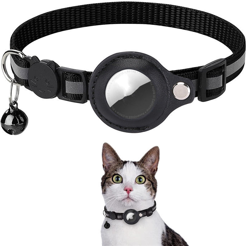 Reflective AirTag Collar for Dogs & Cats — Waterproof, Safe & Stylish