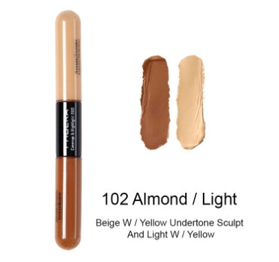 2-in-1 Double Head Liquid Concealer – Full Coverage, Natural Finish & Brightening Formula for All Skin Types