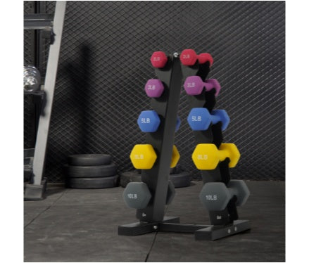 Color Neoprene Dumbbell Set With Rack, Multiple Weight Options, Set--Only Supports Self Pickup