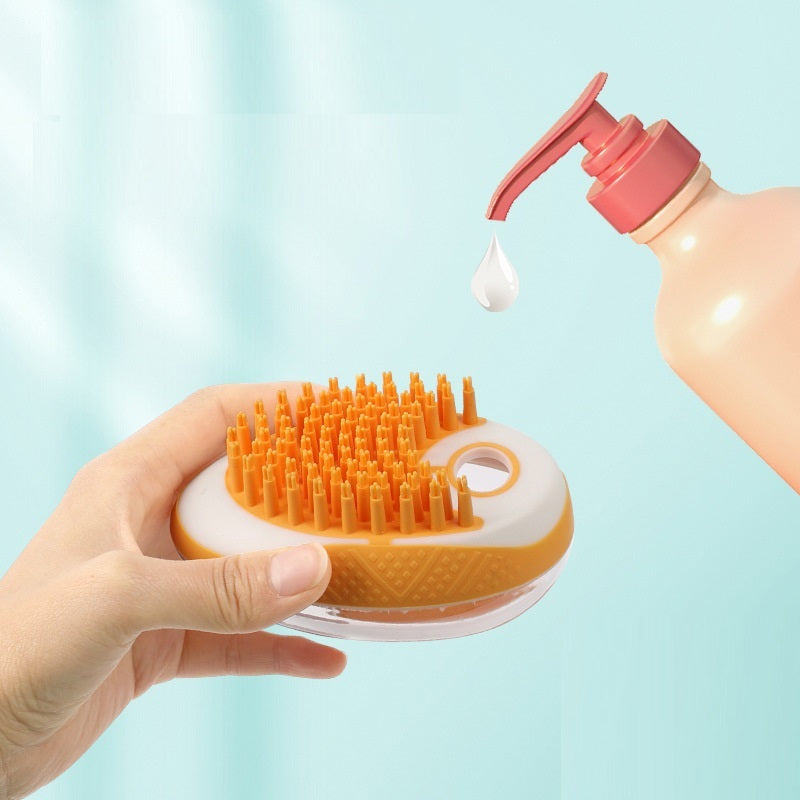 2-in-1 Pet Bath & Massage Brush – Gentle Grooming, Deep Cleaning