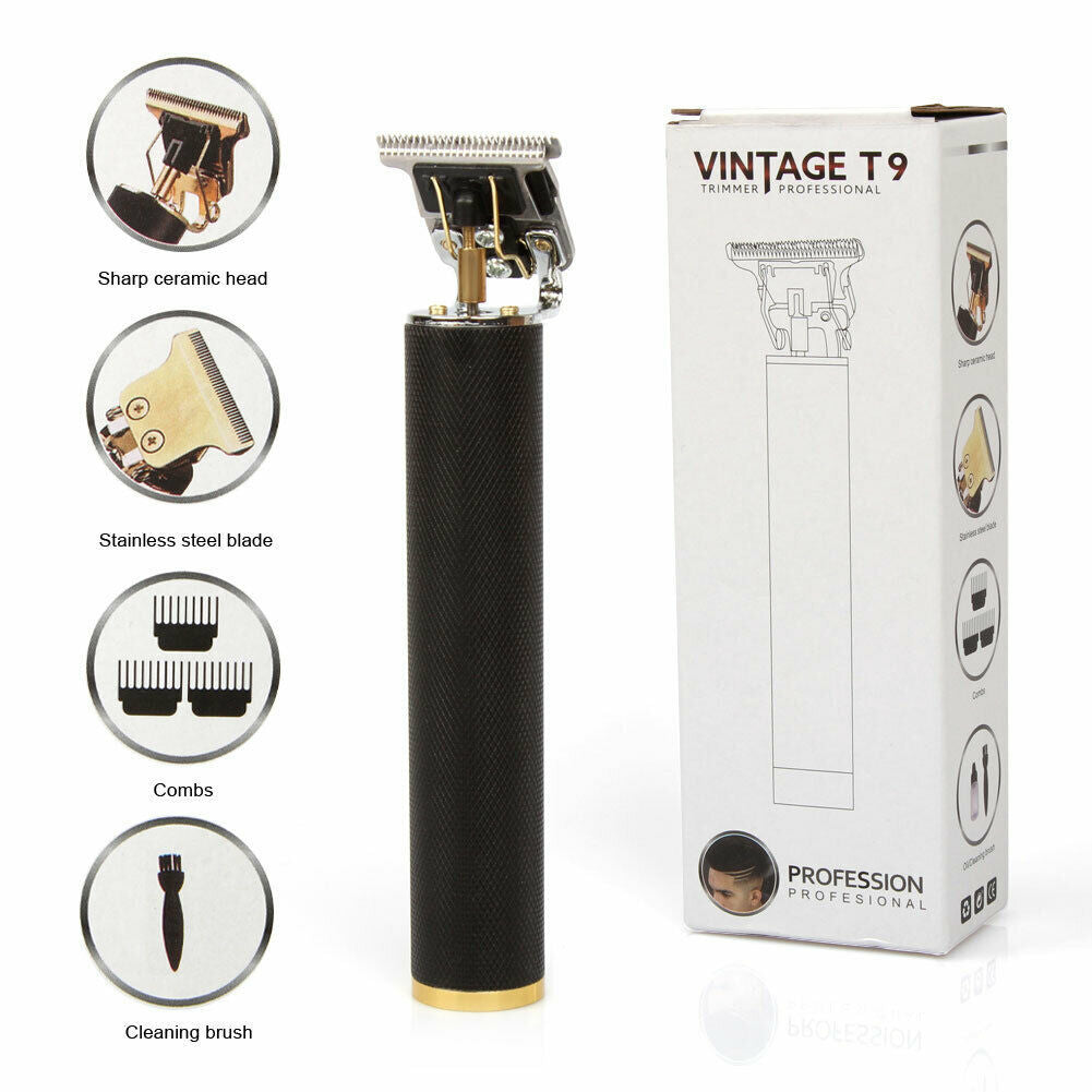 Professional Cordless Hair Clippers & Beard Trimmer – T-Blade Outliner, 0mm Precision Shaver for Men, Rechargeable USB Grooming Machine