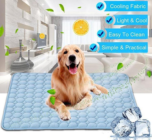 Summer Cooling Pad for Dogs & Cats – Ice Silk Pet Bed