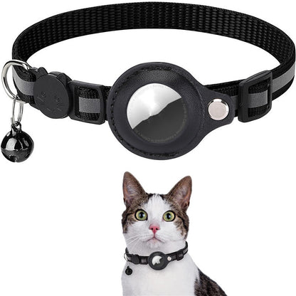 Reflective AirTag Collar for Dogs & Cats — Waterproof, Safe & Stylish