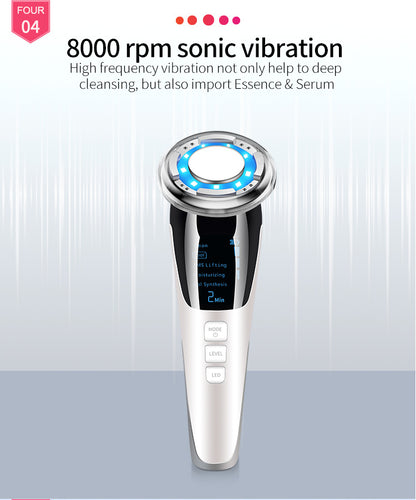 5-in-1 LED Light Therapy Facial Device with Hot & Cold EMS Skin Tightening