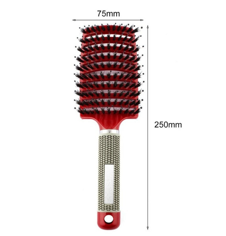 Hairbrush for Women – Anti-Klit Detangler with Nylon Bristles & Scalp Massage Comb