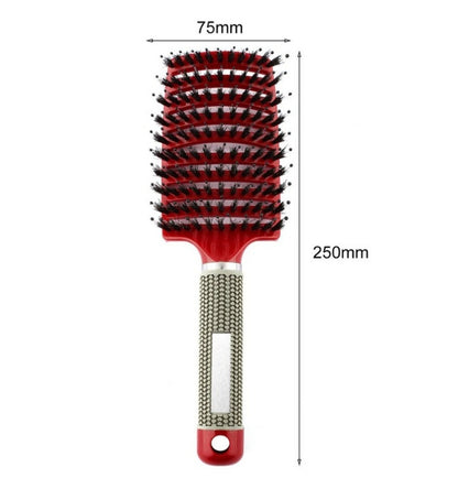 Hairbrush for Women – Anti-Klit Detangler with Nylon Bristles & Scalp Massage Comb
