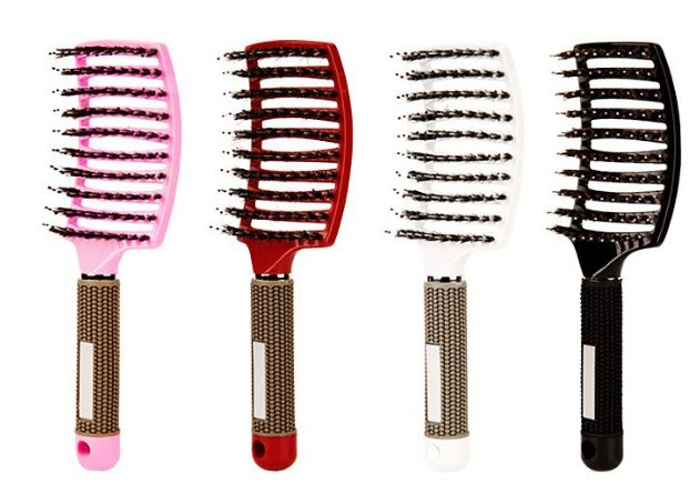Hairbrush for Women – Anti-Klit Detangler with Nylon Bristles & Scalp Massage Comb