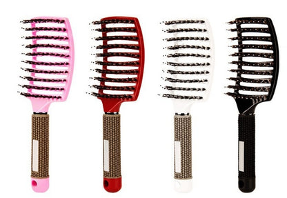 Hairbrush for Women – Anti-Klit Detangler with Nylon Bristles & Scalp Massage Comb