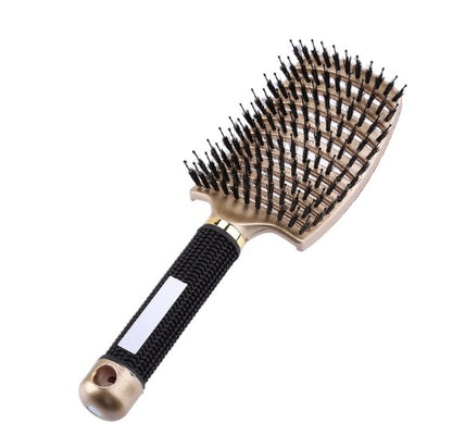 Hairbrush for Women – Anti-Klit Detangler with Nylon Bristles & Scalp Massage Comb