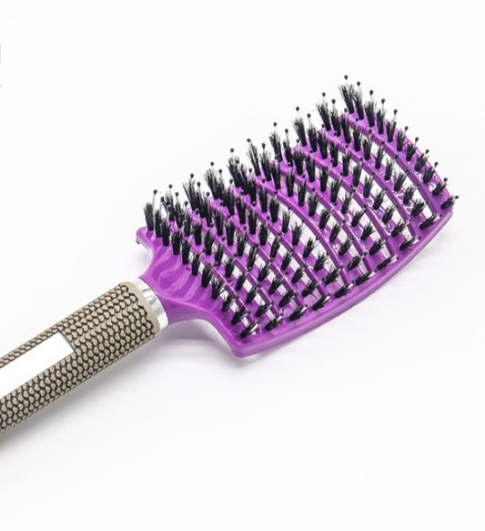 Hairbrush for Women – Anti-Klit Detangler with Nylon Bristles & Scalp Massage Comb