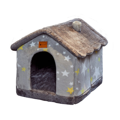 Foldable Warm Pet House – Cozy Bed for Dogs & Cats