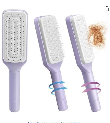 Self-Cleaning Detangling Hair Brush – Smooth Hair Fast